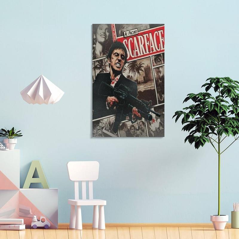 Scarface Movie Poster Decorative Painting Canvas Wall Art Living Room Poster