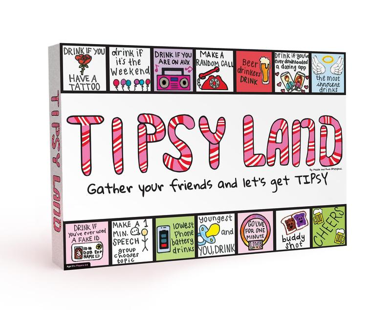 Tipsy Land Your New Favorite Party Board Game, More Than 75 Unique Spaces for Calling Out Friends, Silly Dares & Confessions, Mini Competitions