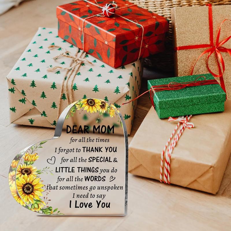 Birthday Gifts for Mom from Daughter Son, to My Mom  Heart Sign Presents, Mothers Day Christmas Valentines Day Gifts for Mom from