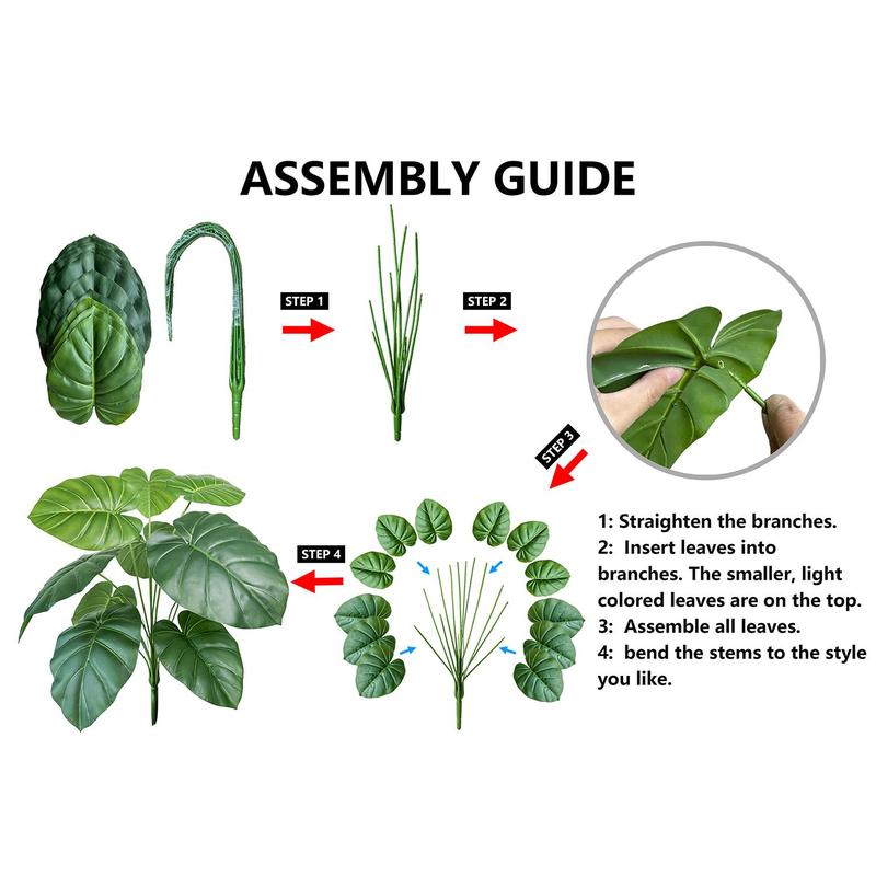 Room Decor Artificial Monstera Plant without Pot, 1 Count Fake Tropical Plant, Faux Plant for Home Office Decor, Home Decor Supplies, Bedroom Decor