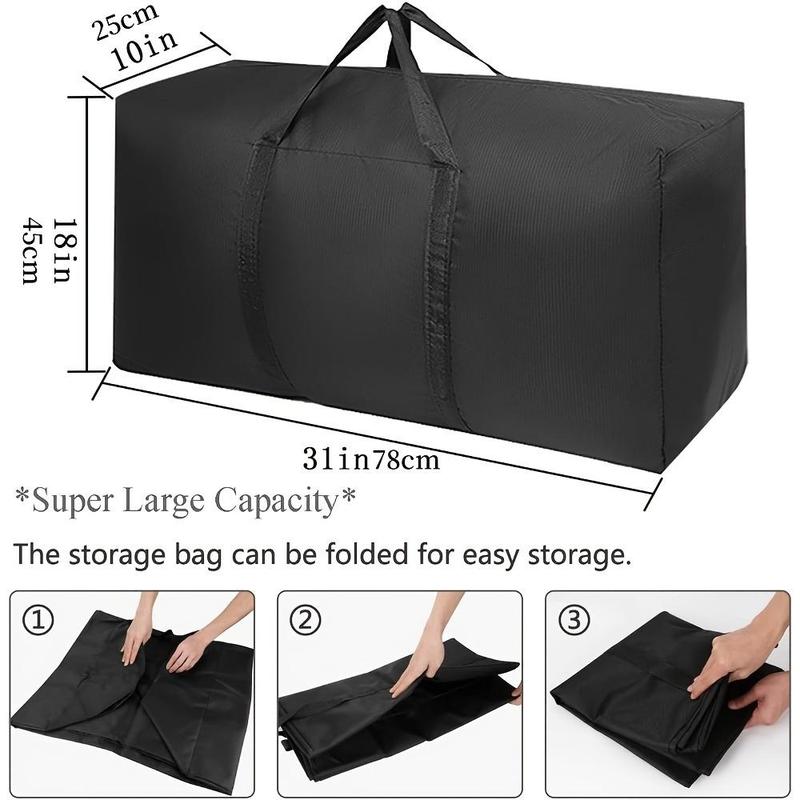 Large Capacity Moving Bag, 2 4 Counts Moving Storage Bag with Zipper & Carrying Handle, Storage Tote for Clothes, Moving Supplies, Traveling