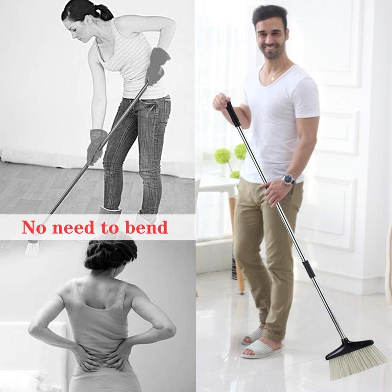 [Fast Shipping] Broom and Dustpan Set for Home with Lid Indoor Upright Dustpan Broom and Dustpan Set Combo Dust Pan with Long Handle Apartment Household Essentials for New Home Angle Broom Sweeping Office Kitchen