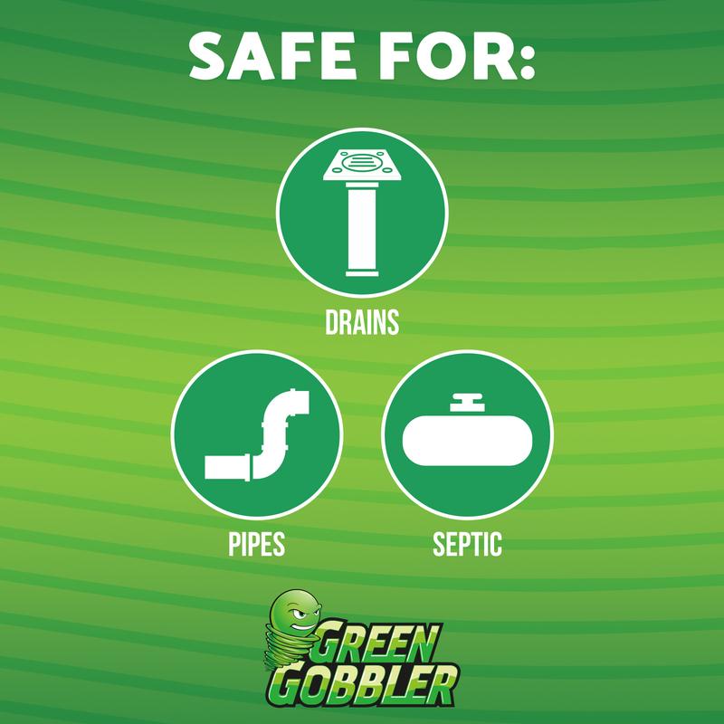 Green Gobbler Enzyme Maintenance Drain & Grease Trap Cleaner - safe for pipes