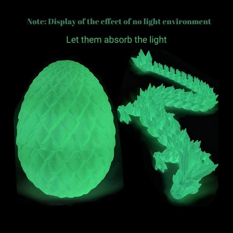 3D Dragon Egg Ornament, 1 Count Festival Laser Engraving Dinosaur Design Desktop Decoration, Home Decor for Living Room Bedroom Office School Dormitory