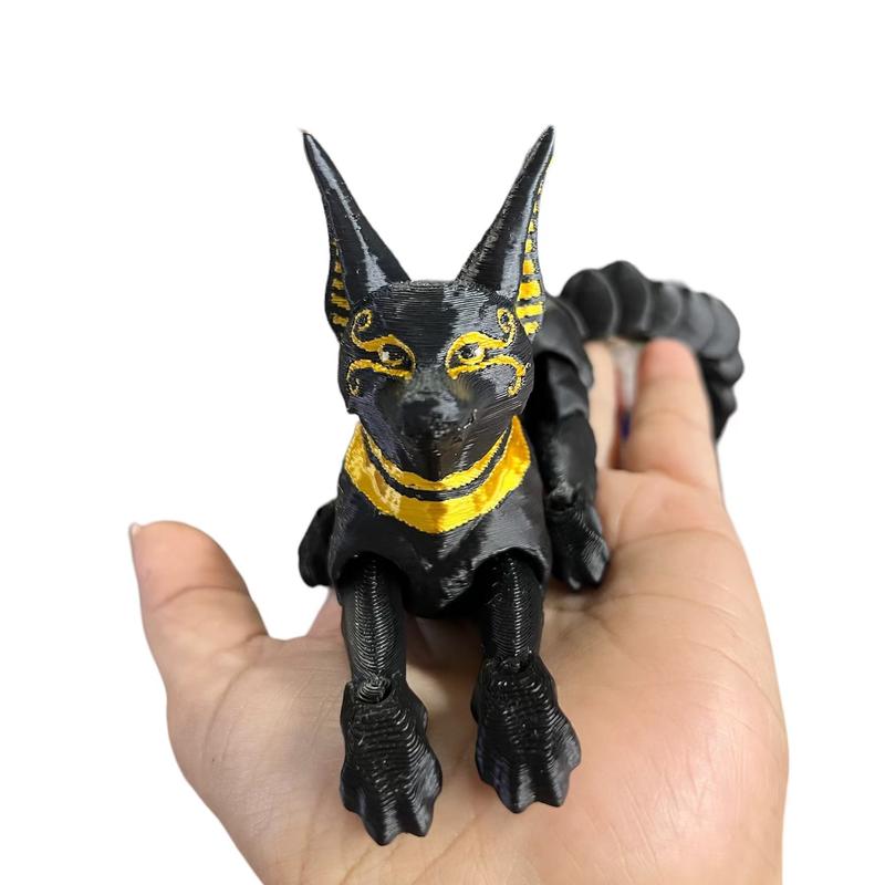 3D printed Anubis and baby ancient Egyptian god of funerary practices and care of the dead in PLA plastic figurine Decoration Ornaments Lightweight animal figurine