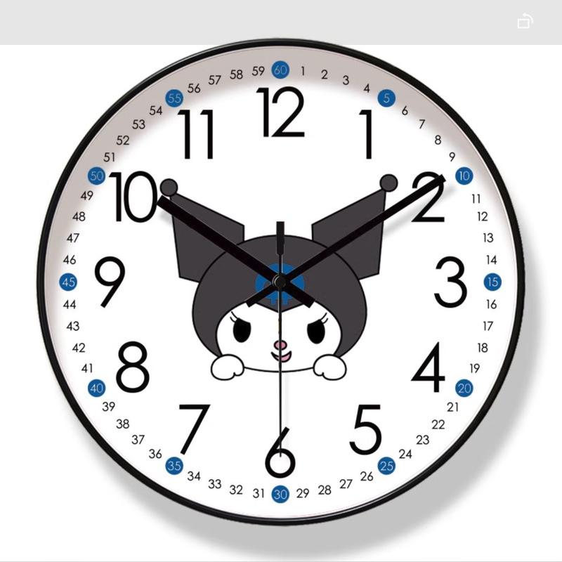 Cute wall clock with anime character and stickers included. Silent clock. Decor Hanging Ornaments Hangable Decoration