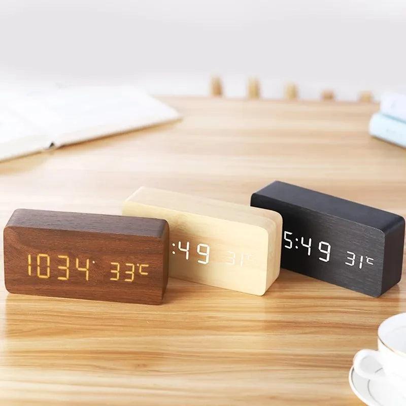 Wooden Digital Alarm Clock - Perfect for Any Room in Your House