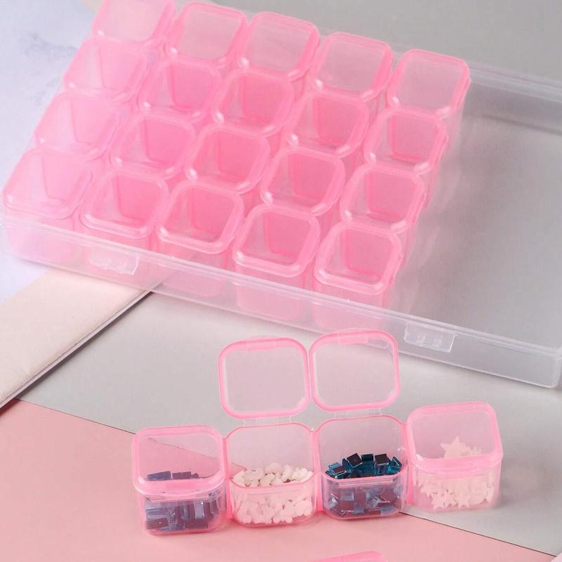 Jewelry Storage Box with Lid, 1 Count 28-grid Clear Jewelry Organizer, Portable Jewelry Storage Box for Necklaces, Rings, Earrings, Nose Rings