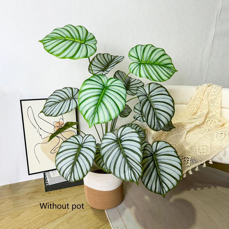 Room Decor Artificial Monstera Plant without Pot, 1 Count Fake Tropical Plant, Faux Plant for Home Office Decor, Home Decor Supplies, Bedroom Decor