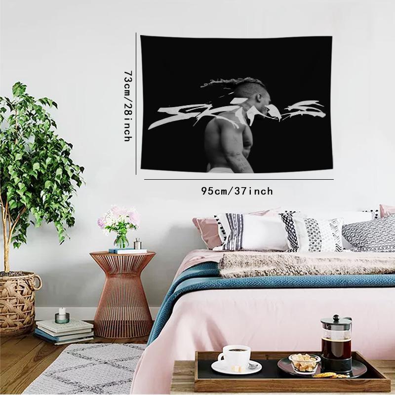 Black and White Figure Pattern Tapestry, Modern Minimalist Wall Hanging Decor, Wall Art for Home Living Room Bedroom Office Dormitory, Home Decor