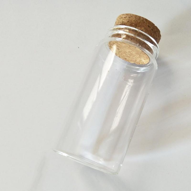 3count 100ml Small Glass Bottles Vials Jars Glass with Cork Stopper Storage Bottle 100ml 47x90mm(1.85x3.54inch)