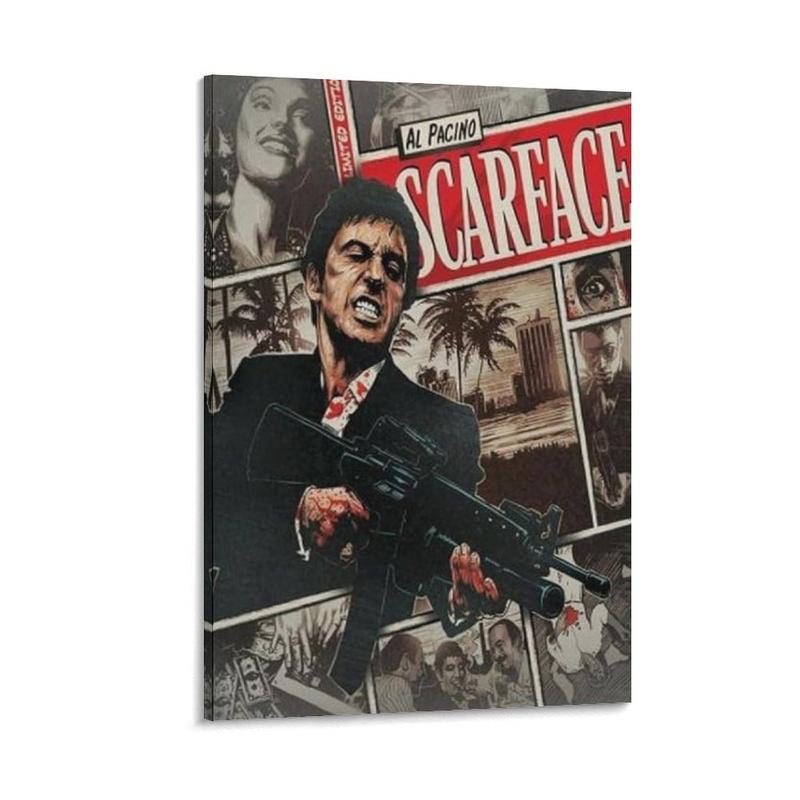 Scarface Movie Poster Decorative Painting Canvas Wall Art Living Room Poster