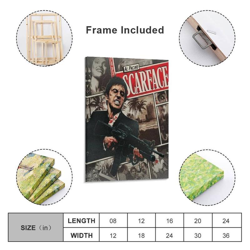 Scarface Movie Poster Decorative Painting Canvas Wall Art Living Room Poster