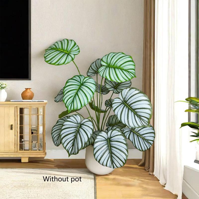 Room Decor Artificial Monstera Plant without Pot, 1 Count Fake Tropical Plant, Faux Plant for Home Office Decor, Home Decor Supplies, Bedroom Decor