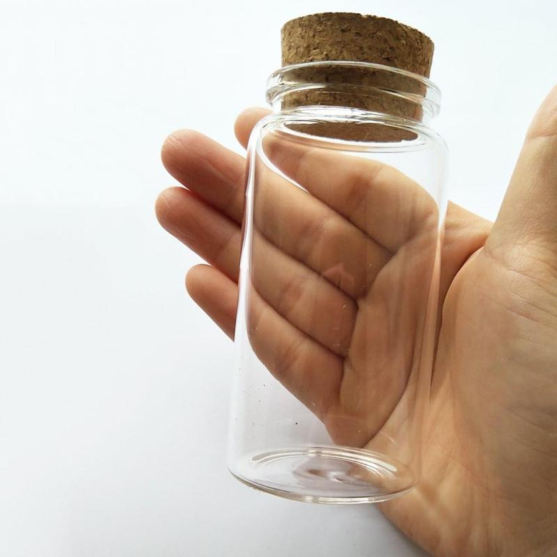 3count 100ml Small Glass Bottles Vials Jars Glass with Cork Stopper Storage Bottle 100ml 47x90mm(1.85x3.54inch)