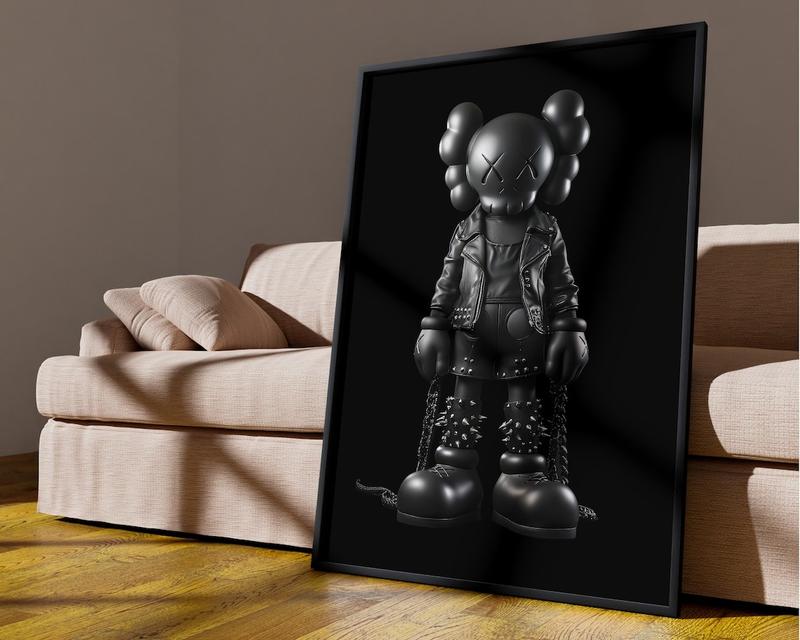 KAWS Poster Print Hypebeast Room Decor, Kaws Figure Poster, Kaws Poster Print Artwork Colorful Prop Wall Artistic