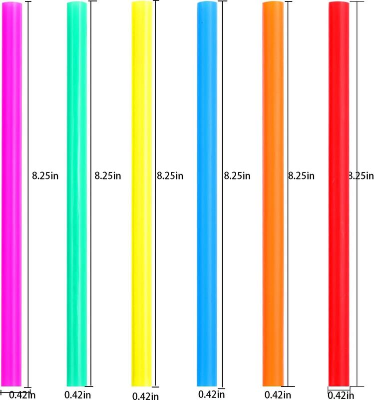 Smoothie Straws, Colorful Disposable Wide-mouthed Large Straw (100 Count)