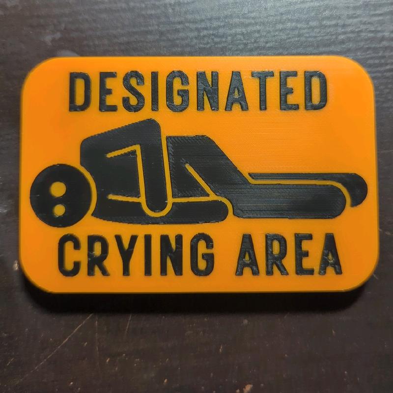 Designated Crying Area Magnet - Home Decor - Refrigerator Magnets cute fridge unique decorative magnet