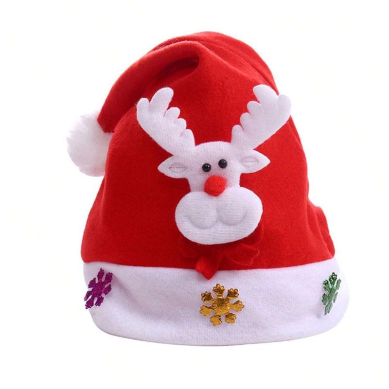 Christmas Hat, Adult Santa Hat, Classic Red Santa Hat For Christmas And New Year Holiday Parties