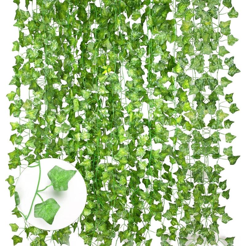 12 Pack 84 Feet Fake Ivy Leaves Vines Artificial Garland Greenery Hanging Plants for Bedroom Decor Aesthetic, Party Wedding Wall Decorative Fruit