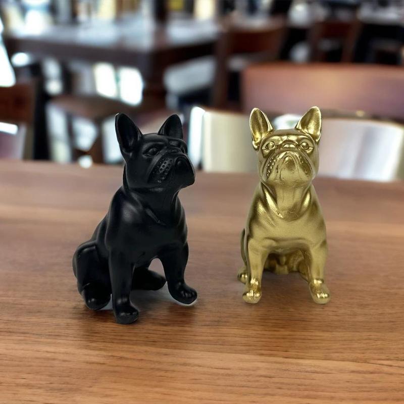 French Bulldog Shaped Resin Ornament, 1 Count Miniature Dog Statue, Home Decor for Living Room, Bedroom, Office Desk, Bookshelf, Table, Cabinet