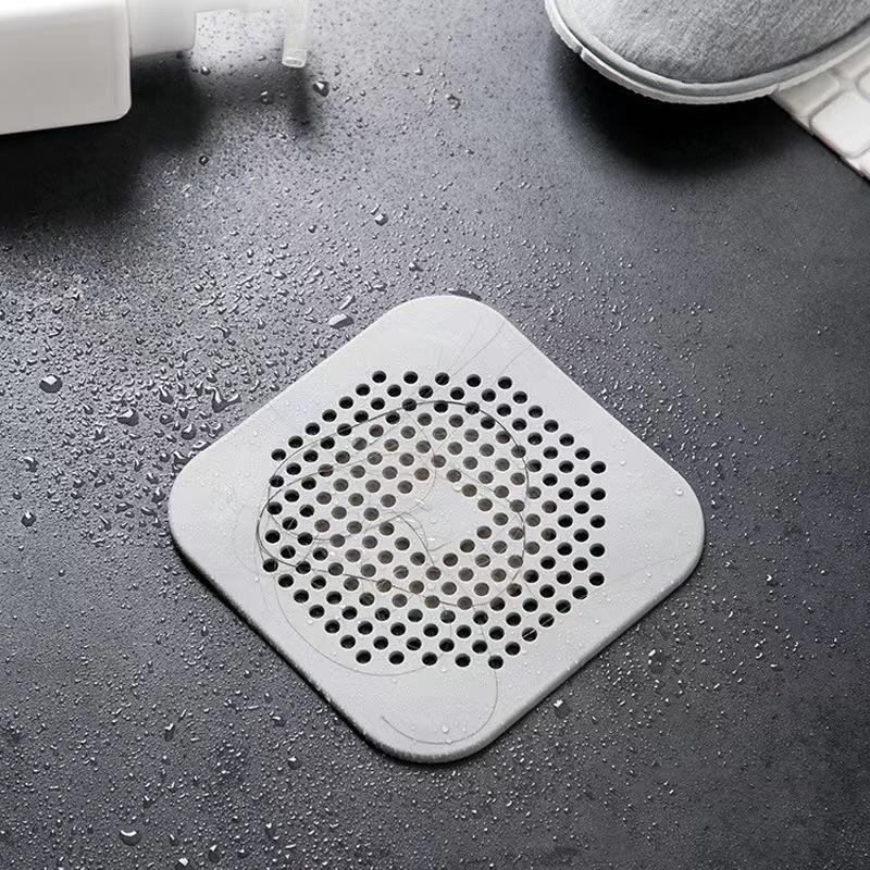 Silicone Floor Drain Hair Catcher, 4 Counts Shower Anti-blocking Deodorant Stopper, Sink Plug Filter, Bathroom Supplies