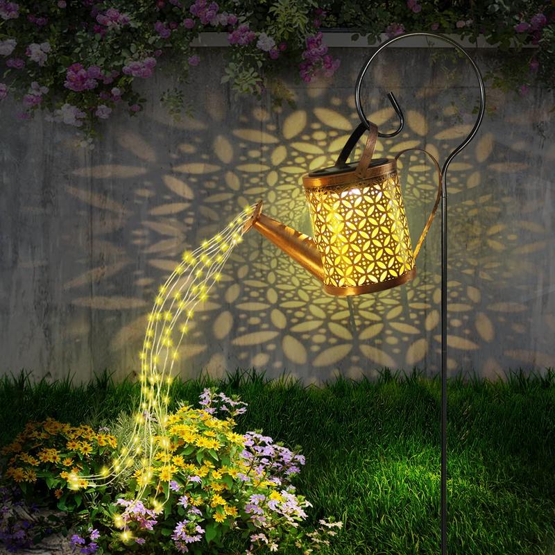 Christmas Halloween Solar Power Lighting String, Summer Creative Coin Kettle Design Solar String Light with Shelf, Decorative Outdoor Led Lamp Ornament for Garden, Patio, Yard, Gift Ideas, Home Decor, Halloween Decor, Fall Decor