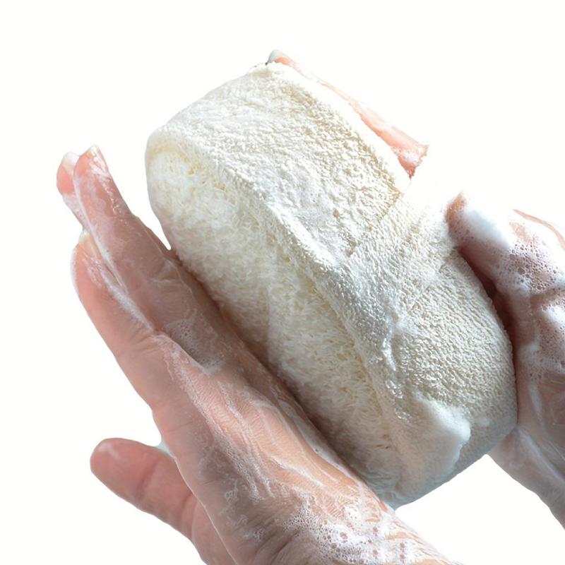 Natural Loofah Sponge (1 Count), Body Exfoliating Scrubber, Shower Luffa Sponge, Bathing Accessories for Women & Men