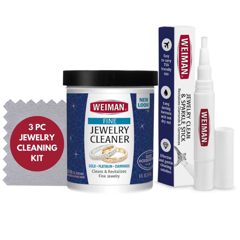 Weiman Ultimate Jewelry Cleaning Bundle with Cloth and Sparkle Stick