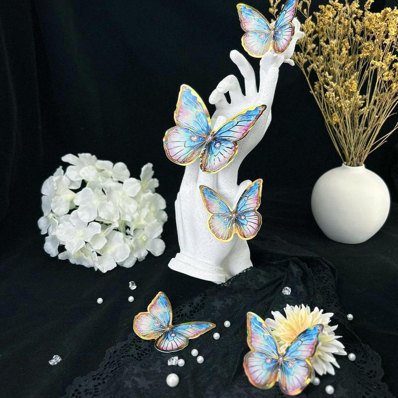 Butterfly Design Wall Sticker, 48pcs set Creative Wall Decal, Wall Art Decorative Sticker for Home Living Room Bedroom