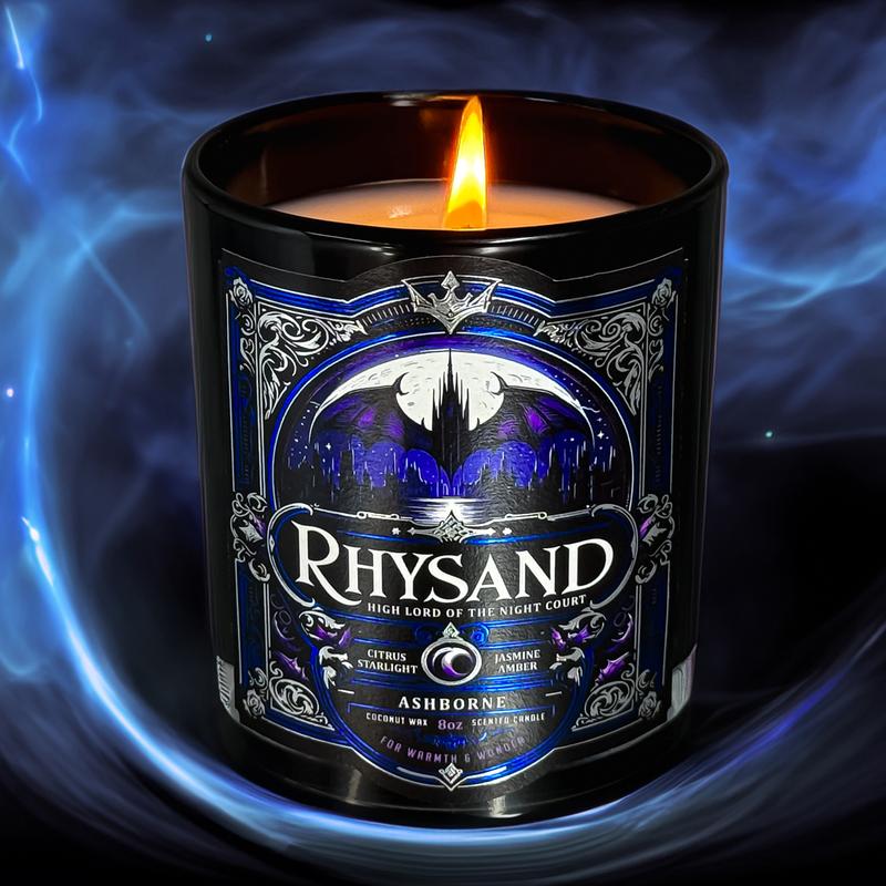 Bat Boys Bundle - Rhysand, Cassian, Azriel - 3x 8oz Scented ACOTAR-inspired Candles - Natural Coconut Wax - 35h Burn Time Each - Premium Foil Labels