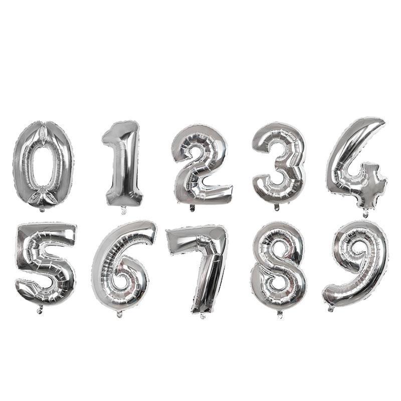 Number Shaped Balloon (1 Count), 30 Inch Nylon Balloon For Birthday Party Decoration, Party Supplies