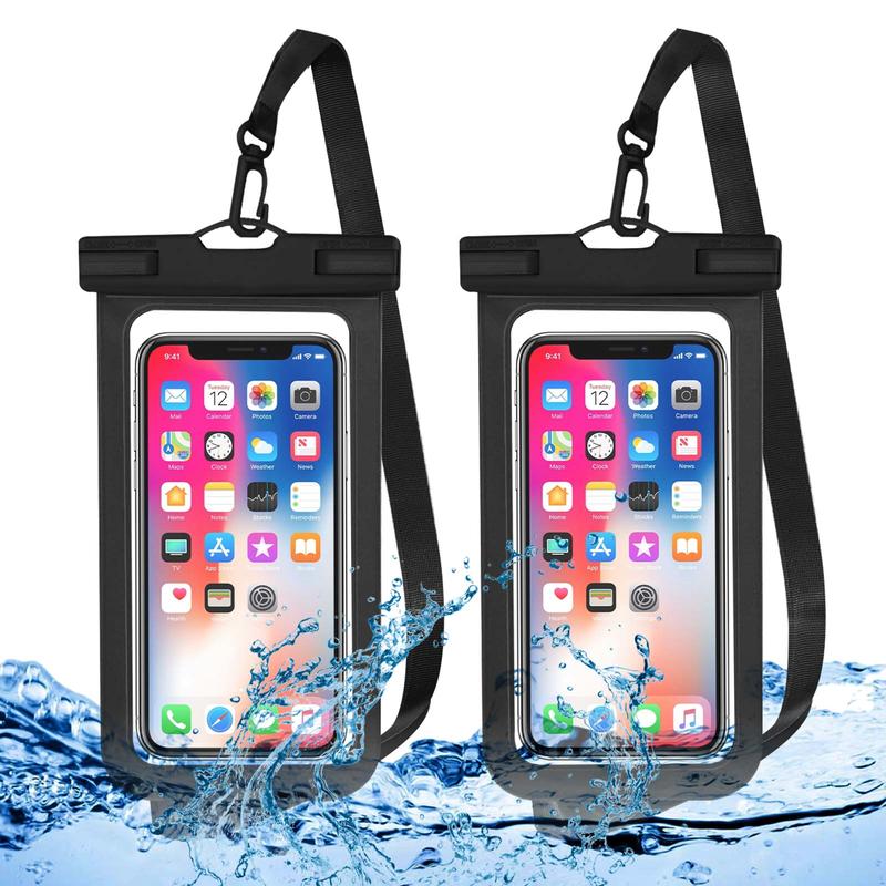 Waterproof Phone Pouch, 2 Counts Clear Waterproof Cell Phone Case Lanyard for iPhone 15 14 13 Pro Max Plus Galaxy S22 S23 Up To 7