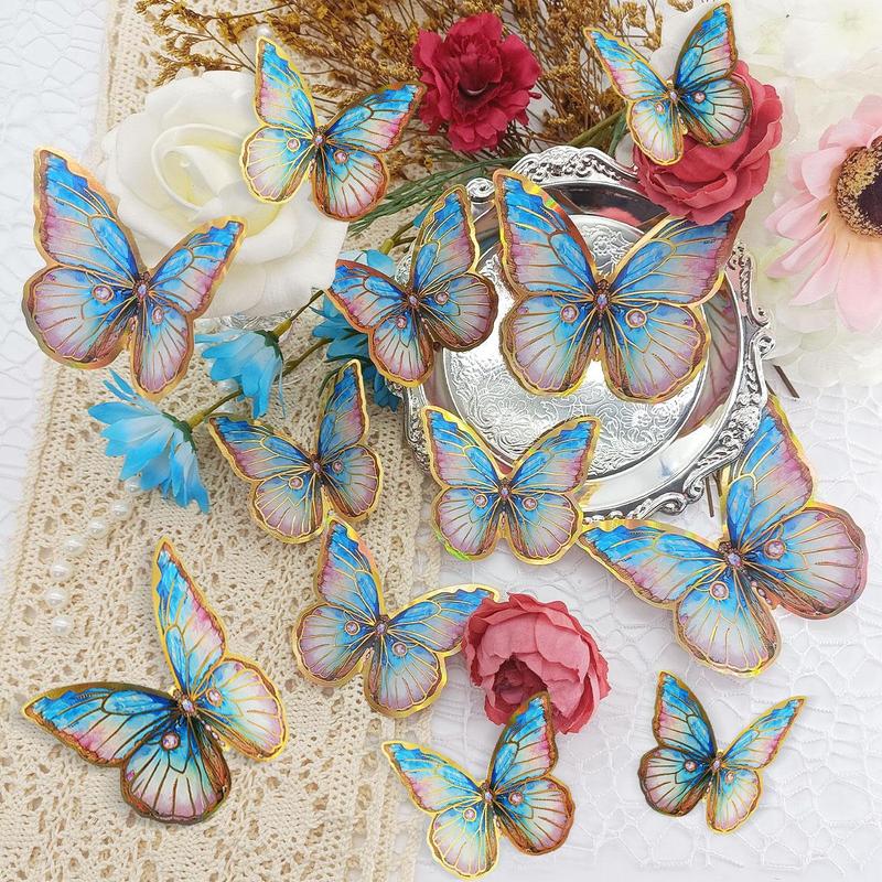 Butterfly Design Wall Sticker, 48pcs set Creative Wall Decal, Wall Art Decorative Sticker for Home Living Room Bedroom