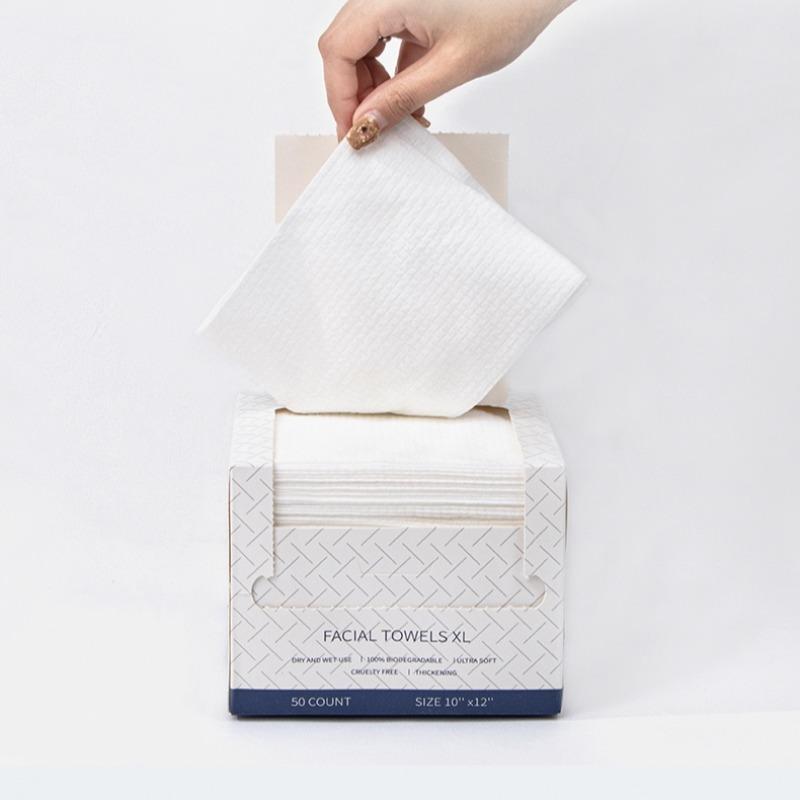 Disposable Face Towel, 50pcs box Disposable Soft Face Towel, Face Washing Towel, Facial Cleaning Towel, Hand Towel, Bathroom Accessories