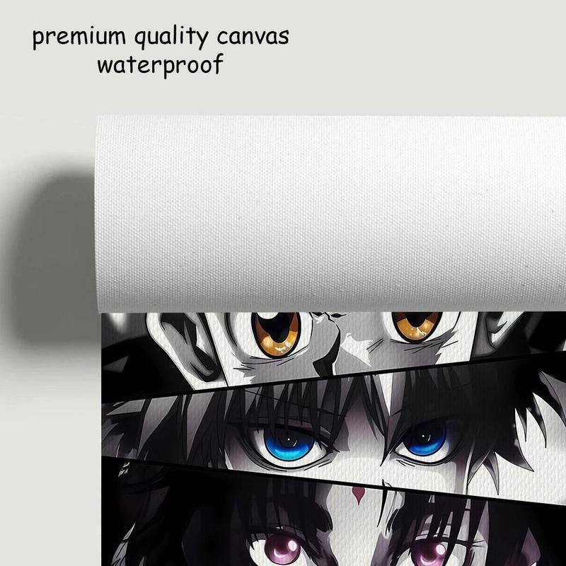 Anime Figure Eye Pattern Unframed Painting, 1 Count Modern Wall Art Poster, Wall Art Decor for Home Living Room Bedroom Office School