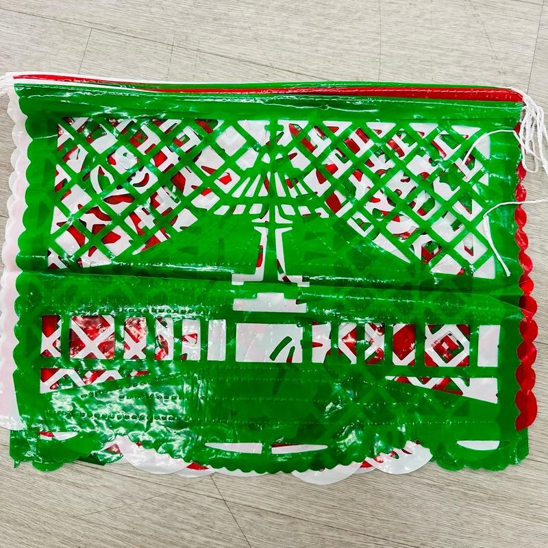 Virgen  de Guadalupe  papel picado mexican banners plastic