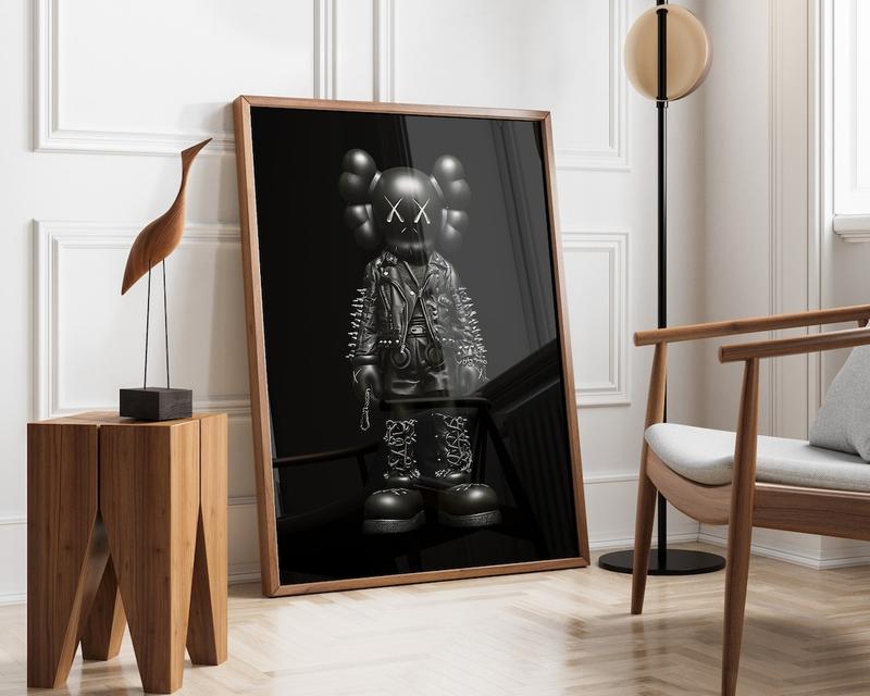 KAWS Poster Print Hypebeast Room Decor, Kaws Figure Poster, Kaws Poster Print Artwork Colorful Prop Wall Artistic