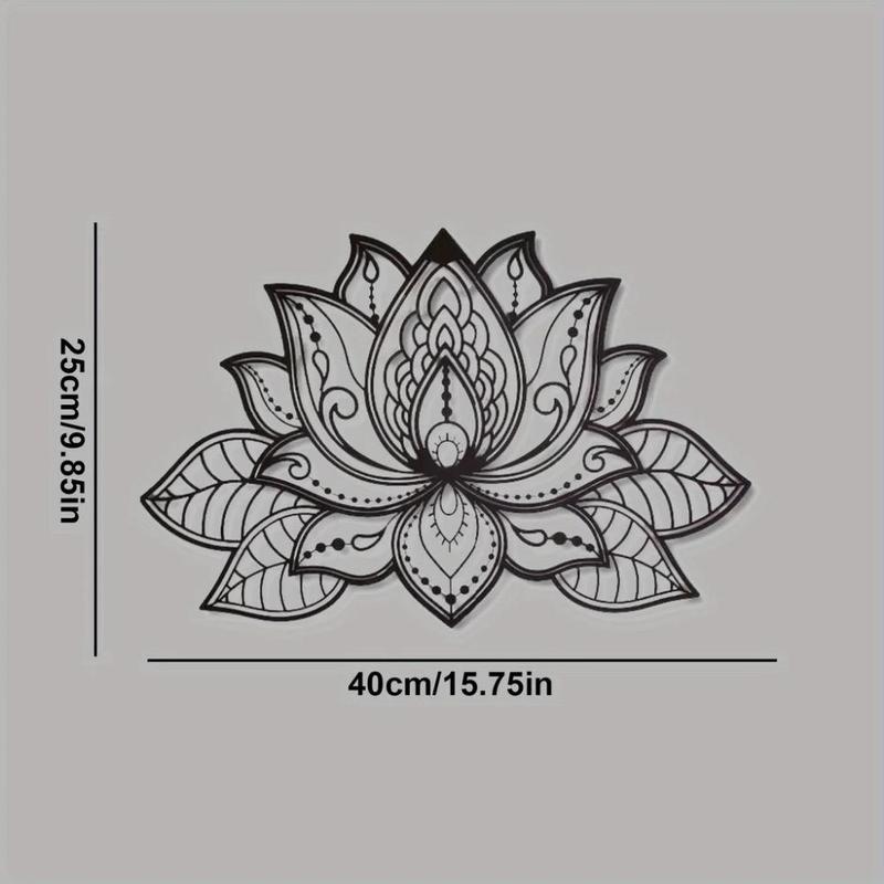 Lotus Design Wall Decor, 1 Count Iron Flower Pattern Wall Art, Wall Hanging Decor for Home Living Room Bedroom Study Room, Home Decor