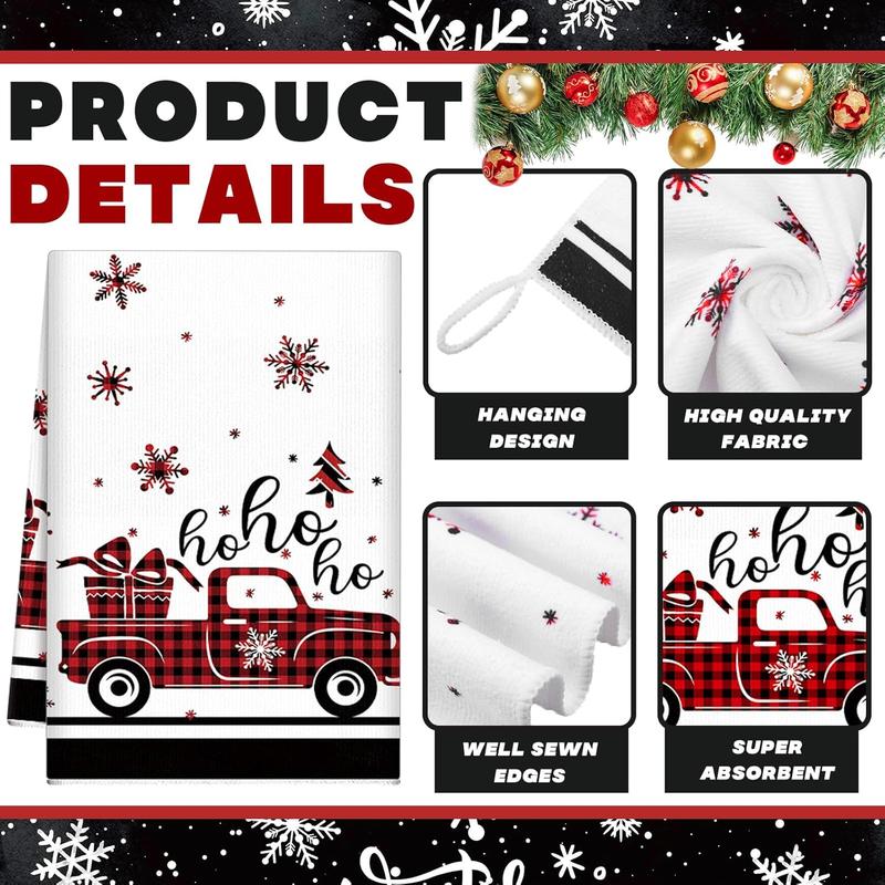 6 Pieces Christmas Kitchen Towels Sweet Themed Decorative Snowman Tea Towel Dish Towel Decor for Home Dish and Hand Drying, 6 Styles