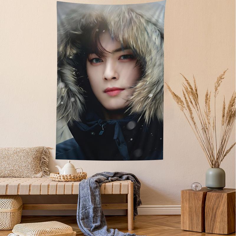 Korea Cha Eun Woo Wall Tapestry Home Decoration hippie bohemian decoration divination INS Home Decor tapestry for bedroom