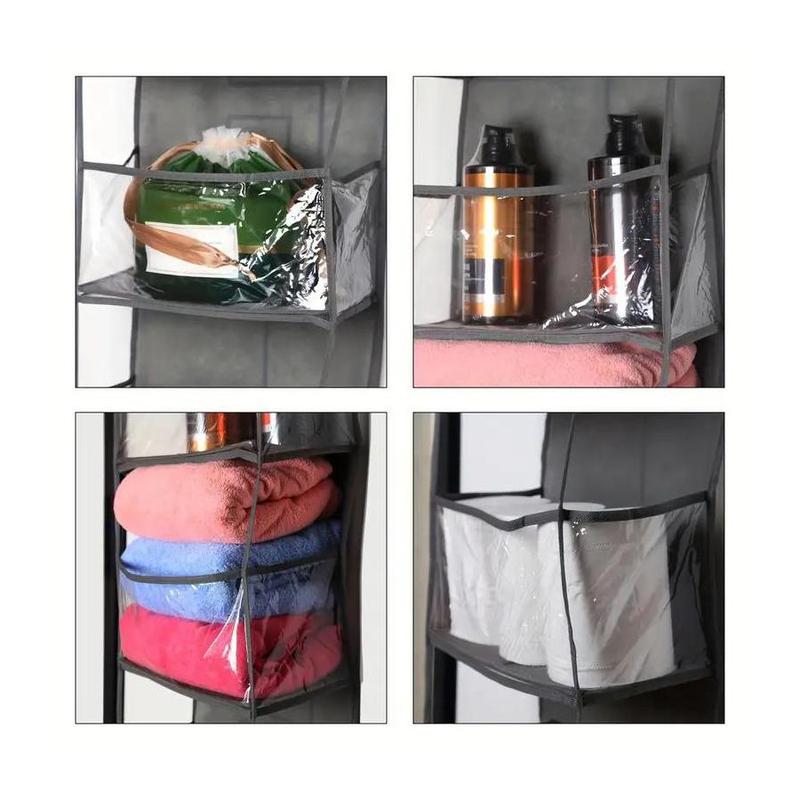 Door Back Hanging Storage Bag, 1 Count Multi-pocket Home Storage Bag, Home Organizer for Toys, Snacks, Towels