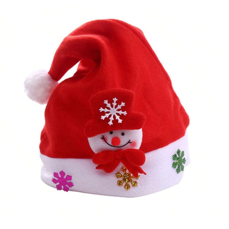 Christmas Hat, Adult Santa Hat, Classic Red Santa Hat For Christmas And New Year Holiday Parties