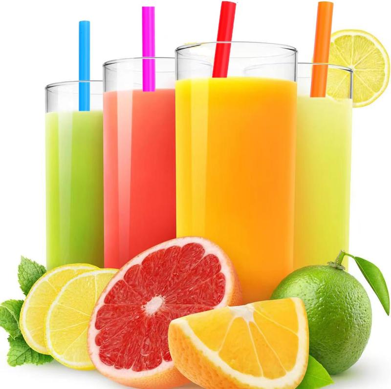 Smoothie Straws, Colorful Disposable Wide-mouthed Large Straw (100 Count)