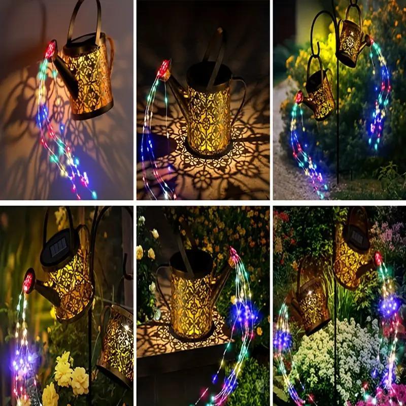 Christmas Halloween Solar Power Lighting String, Summer Creative Coin Kettle Design Solar String Light with Shelf, Decorative Outdoor Led Lamp Ornament for Garden, Patio, Yard, Gift Ideas, Home Decor, Halloween Decor, Fall Decor