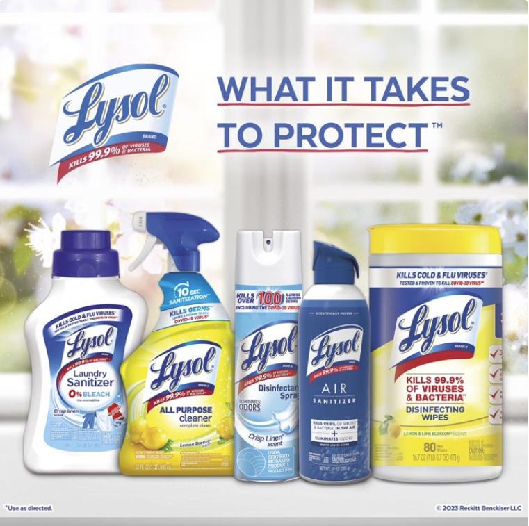 Lysol Disinfecting Wipes - (1 Lemon + 1 Brand New Day Mango & Hibiscus + 1 Crisp Linen) 4 (3x35) count