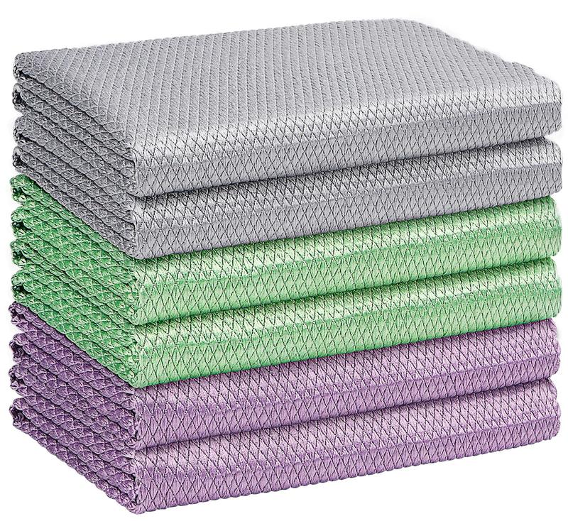 Microfiber Glass Cleaning Cloths-6PK, 16