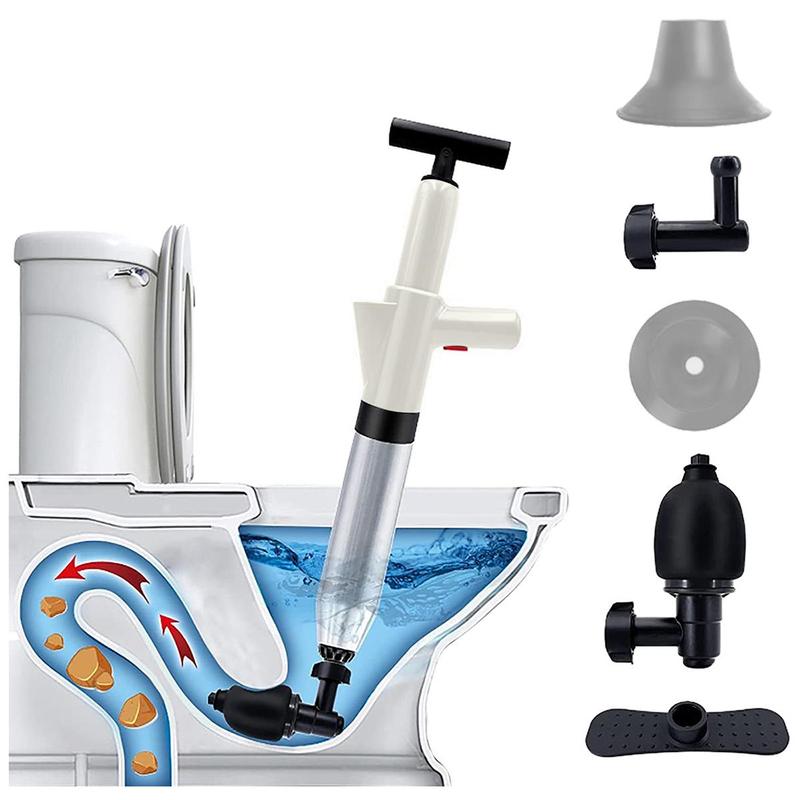 Toilet Plunger, Drain Unblocker, Powerful Manual Pneumatic Dredge Equipment, High Pressure Air Drain Blaster Cleaner for Toilet Floor Drain Sewer Pipe Plumbing, Home Good ( Not for Use in Bathtub & Clogging Of Construction Hard Object), Bathroom Accessory