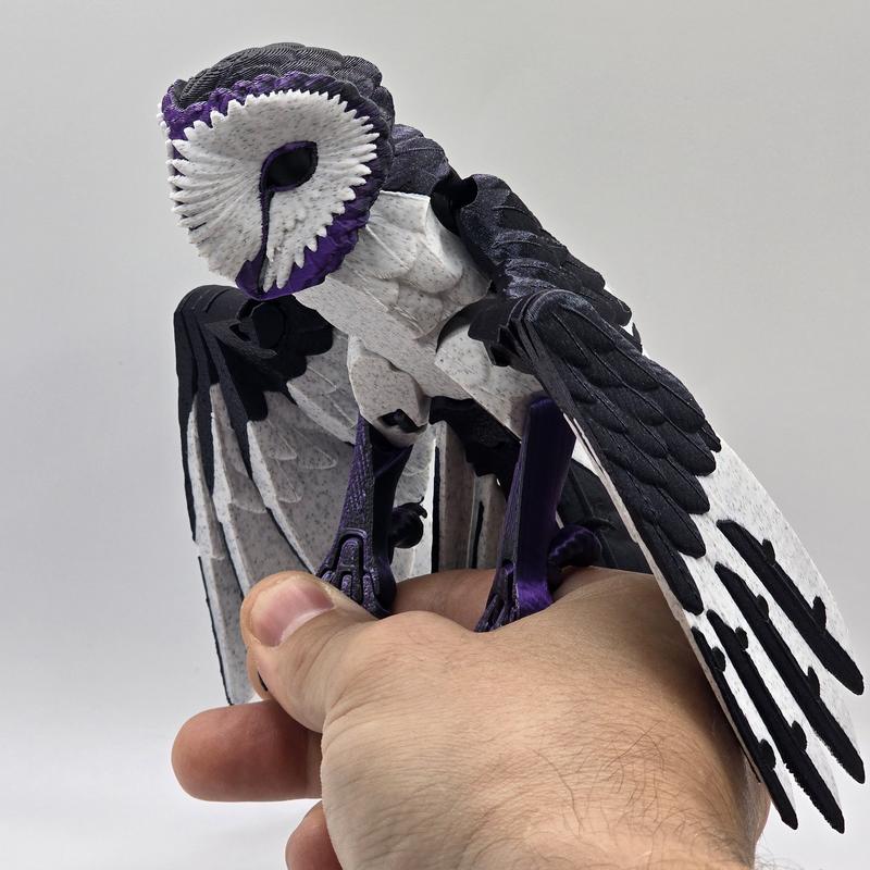 3d Printed articulating Barn Owl