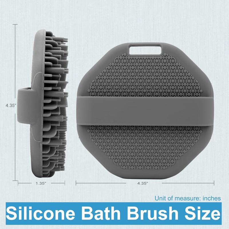 Antimicrobial Silicone Body Scrubber, Exfoliating Body Scrubber for Sensitive Skin, Eco Friendly Shower Scrubber for Body, Silicone Body Brush for Showering Accessories Bath